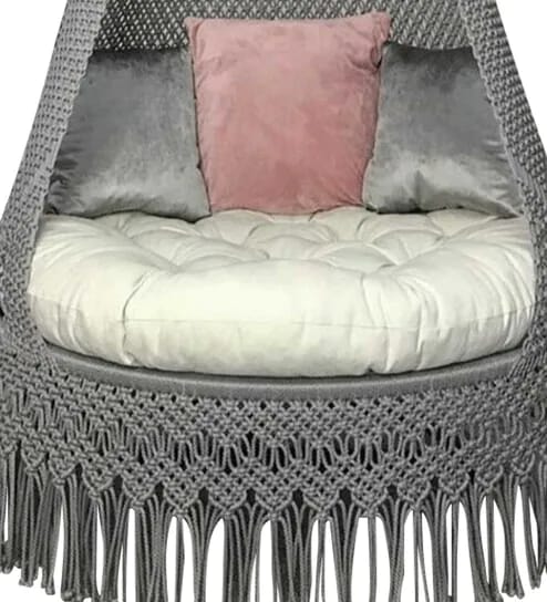 Beautiful Gray Macrame Swing - Leechoo